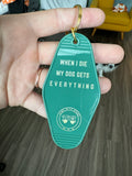 Green When I Die Motel Keychain