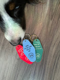 Blue I've Got Plans Motel Keychain