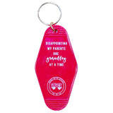 Red Granddog Motel Keychain