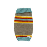 Terra Brown and October Blue Striped Dog Sweater