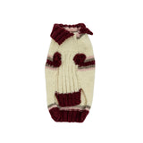 Red and Pink Striped Dog Sweater