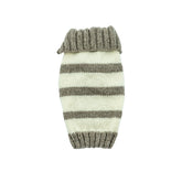 Ivory Cream and Terra Brown Striped Dog Sweater