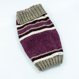 Pressed Grapes Purple Striped Dog Sweater