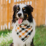 Tobacco Plaid Dog Bandana