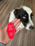 Red Granddog Motel Keychain