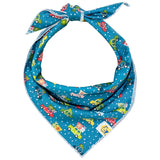 Blue Christmas Cars Dog Bandana