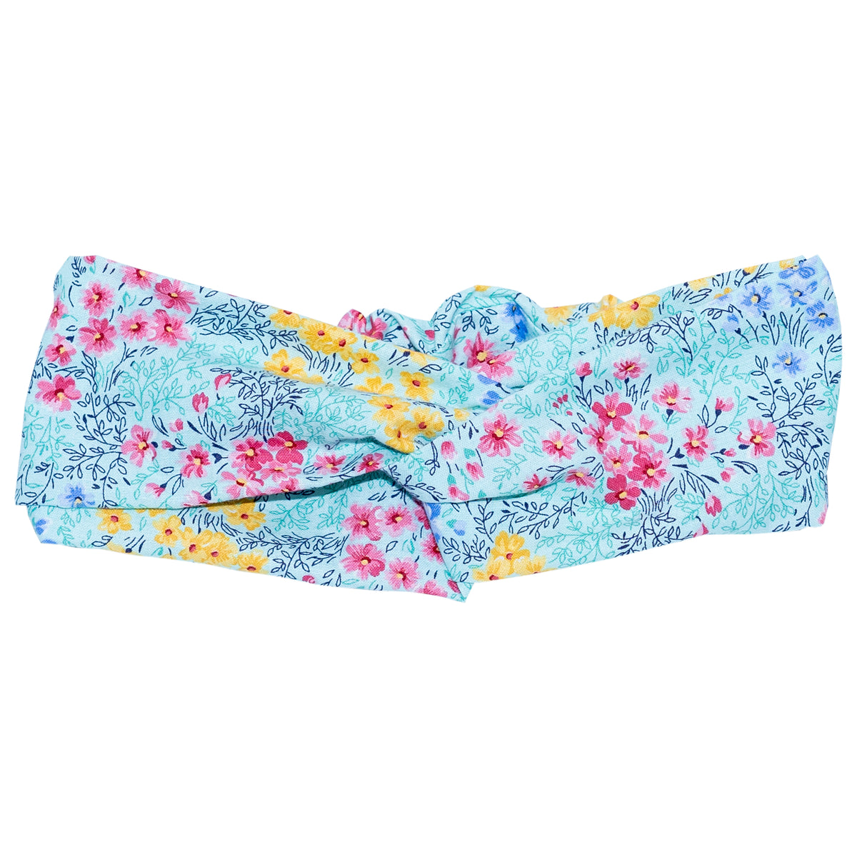 Cyan Wildflowers Human Headband