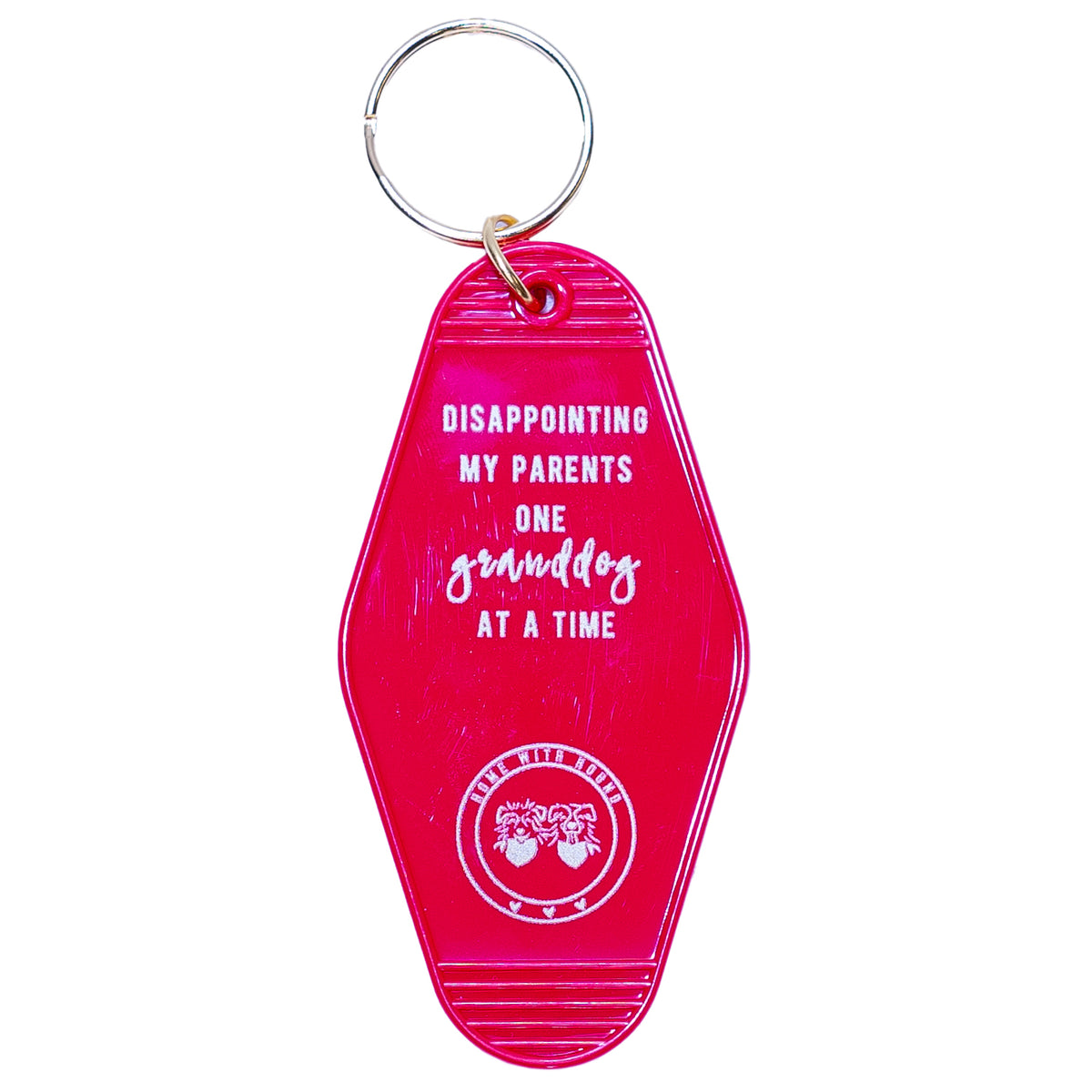 Red Granddog Motel Keychain