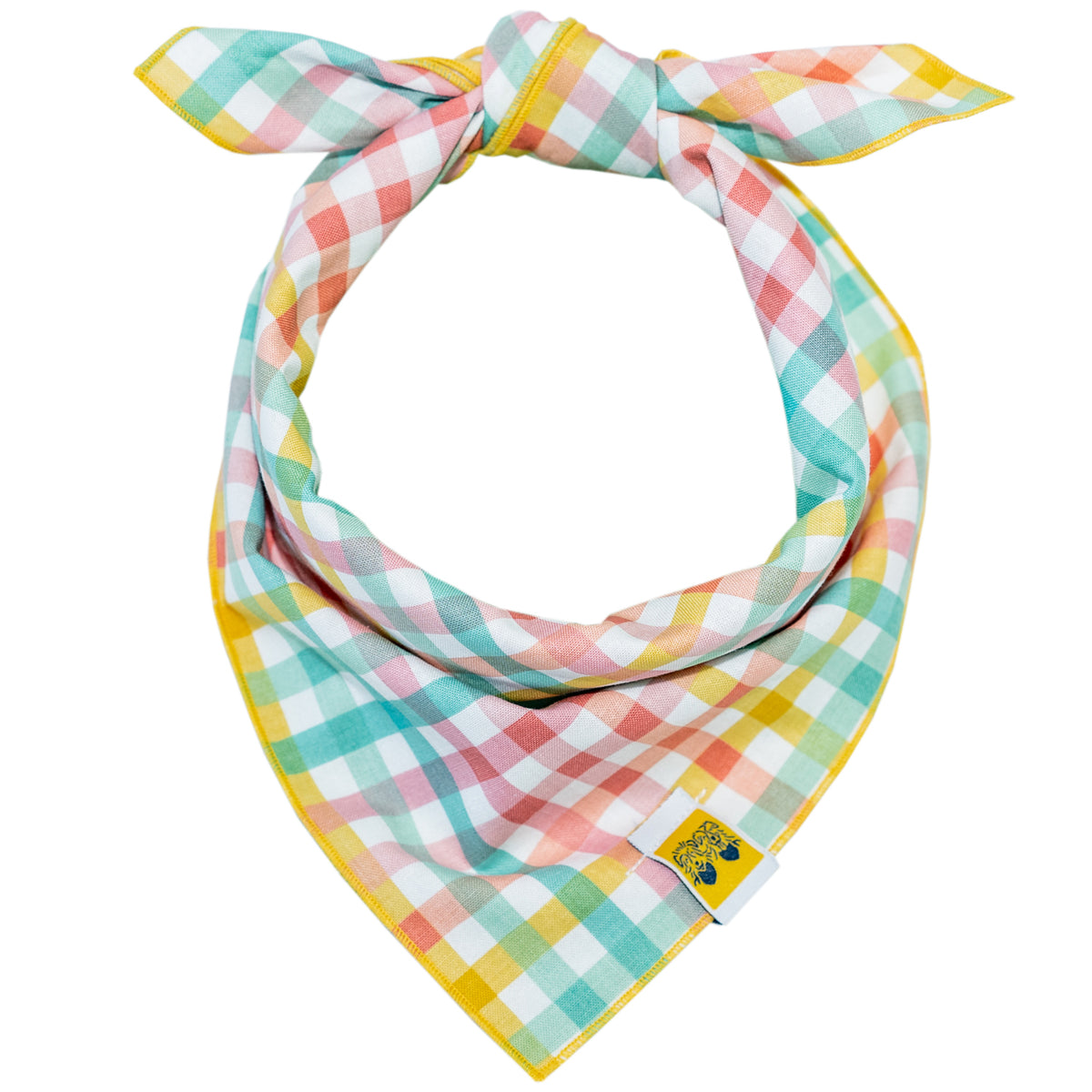 Easy Breezy Gingham Dog Bandana