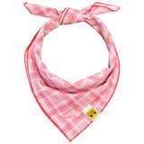 Pink Plaid | Valentine's Day Dog Bandana