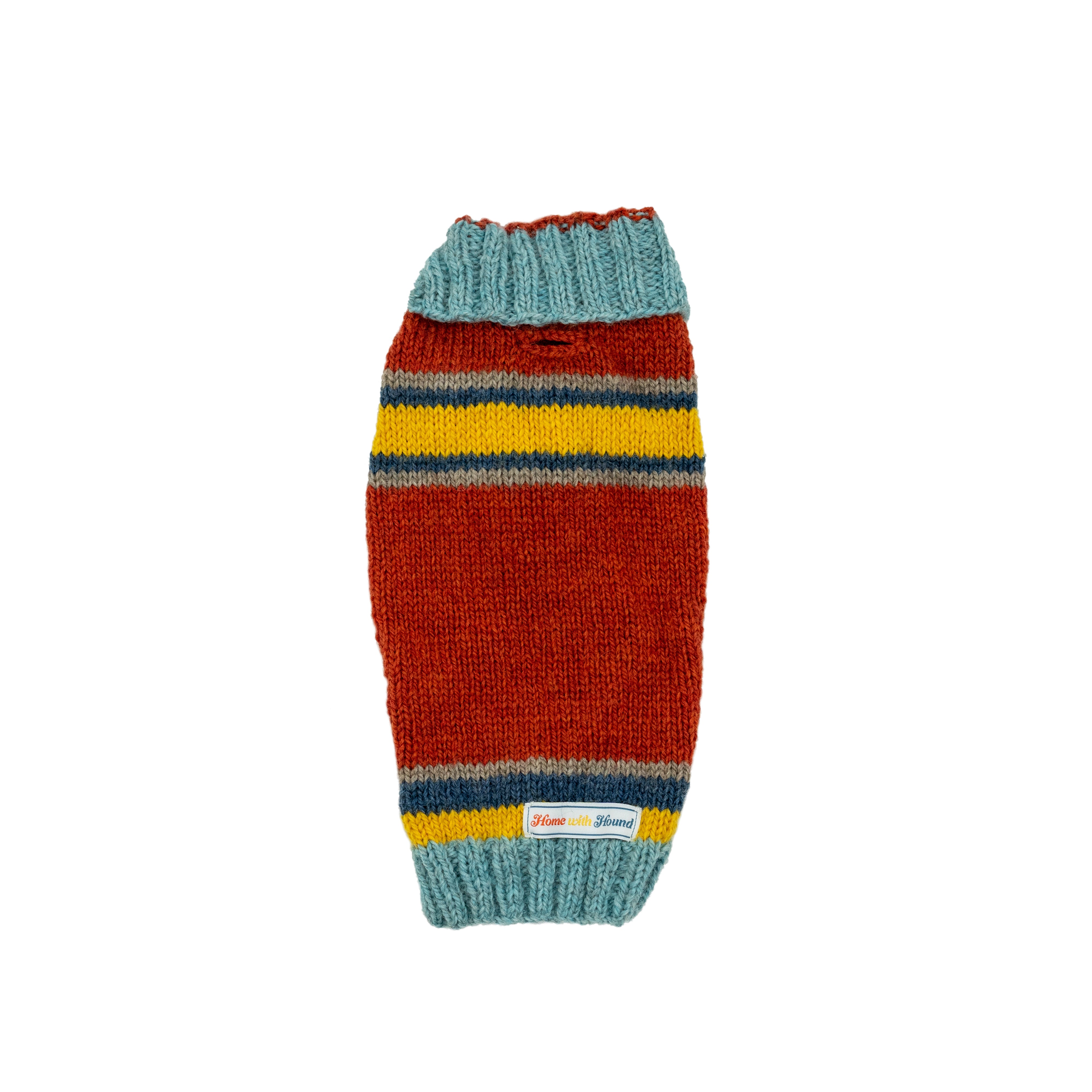 Rusted Roof Orange Striped Dog Sweater