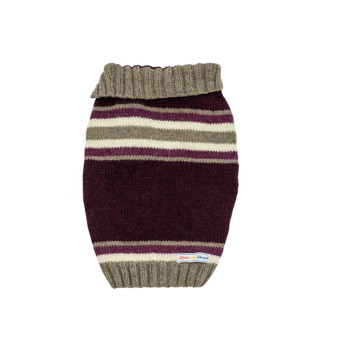 Plum Purple Striped Dog Sweater