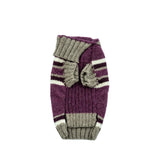 Pressed Grapes Purple Striped Dog Sweater