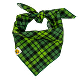 Green Christmas Plaid Bandana