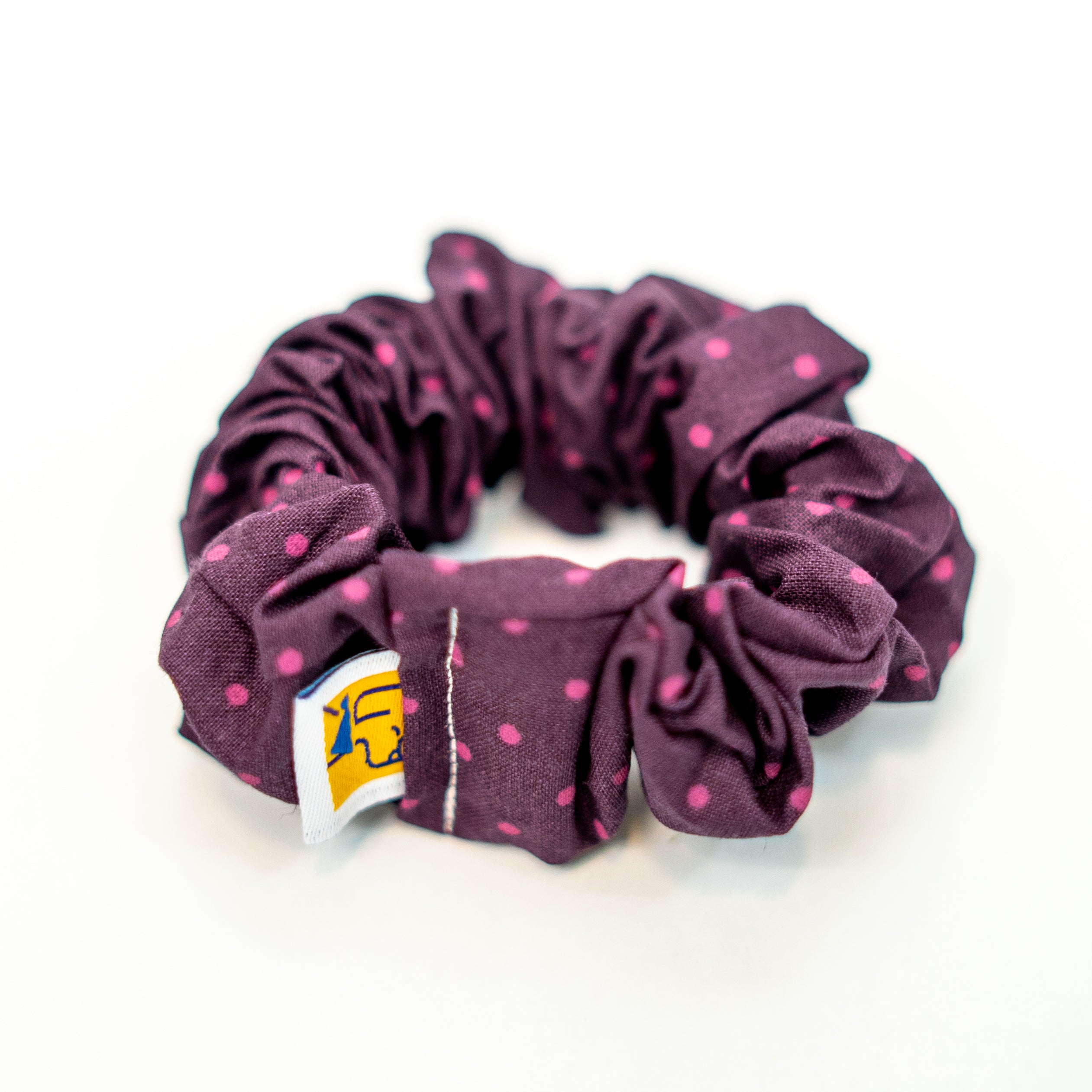 Purple Polka-dot Scrunchie