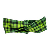 Green Christmas Plaid Headband