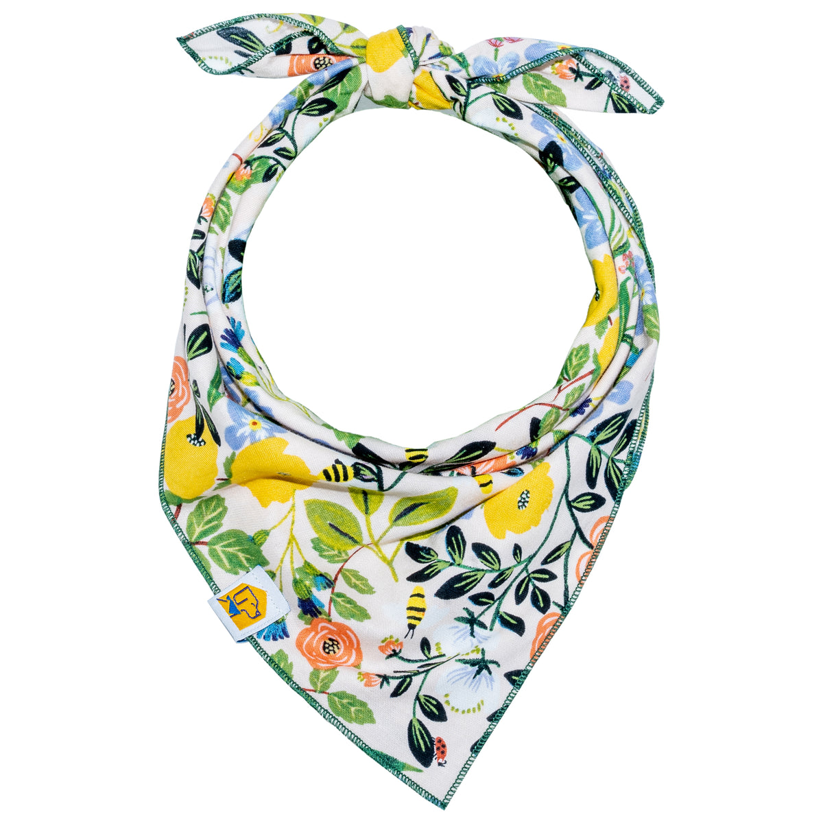 Yellow Botanical Bandana